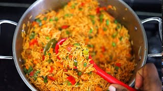 Jollof Rice Recipe  With Vegetables [upl. by Anippesuig]