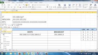 Cálculo de redes rede host e broadcast [upl. by Lavery647]