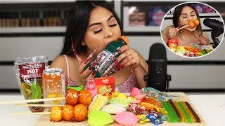 i Tried ASMR With Super Long Nails TikTok Jelly Straws Sticky Crunchy Sounds [upl. by Leontina]