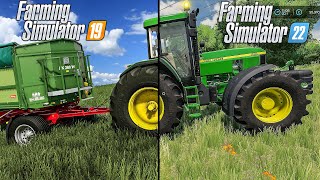 Farming Simulator 22 VS Farming Simulator 19  Gameplay Comparison [upl. by Obadiah]