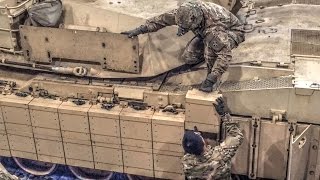 M1A2 SEP TUSK II Reactive Armor Installation [upl. by Reinar]