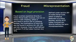 What is Difference Between Fraud amp Misrepresentation [upl. by Aerdnahc346]