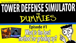 Whats the best method for grinding XP Tower Defense Simulator  ROBLOX [upl. by Feetal]