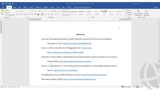 Formatting an APA Style Reference List [upl. by Florine]