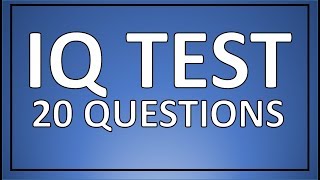 IQ TEST  20 real IQ test questions [upl. by Dawes]