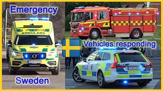 🚨 Swedish Emergency Vehicles responding collection [upl. by Enneles416]