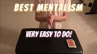 EASY No Sleight Of Hand BEST MENTALISM Card Trick PerformanceTutorial [upl. by Marillin]