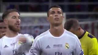 Tension  madness  nerves Ronaldos penalty in the Champions League final with Atletico Madrid [upl. by Yrac]