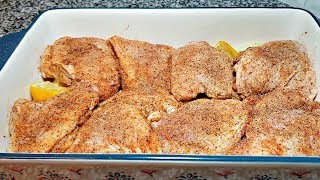 Crispy Baked Chicken Recipe  Easy Baked Chicken Thighs [upl. by Eoz715]