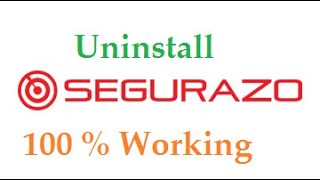 How to uninstall Segurazo Antivirus from Windows Segurazo virus 100 solution [upl. by Adlesirc]