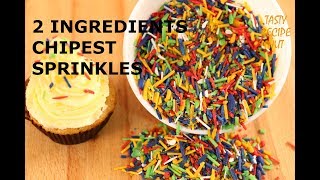 2 ingredients cheapest Sprinkles  Cake Sprinkles [upl. by Alit]