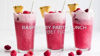 Raspberry Party Punch Sherbet Floats [upl. by Pitts]