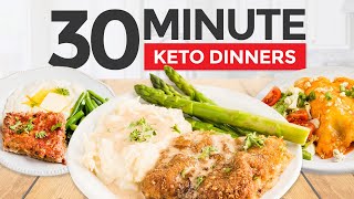 30 Minute EASY KETO DINNER RECIPES  KETO MEAL PREP TIPS  Keto Chicken Fried Steak Meatloaf [upl. by Ecital680]