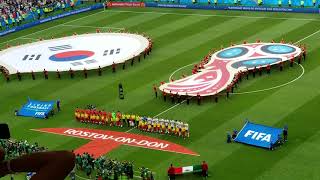 México vs korea en  ROSTOVONDON el himno nacional en el mundial de Rusia 2018 [upl. by Aihsot]