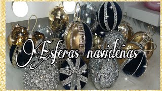 IDEAS PARA HACER ESFERAS NAVIDEÑASDECORACIONES NAVIDEÑAS [upl. by Kcinomod]