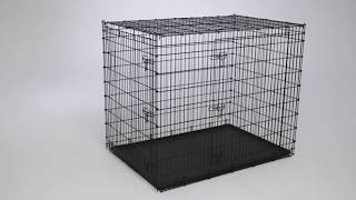 54inch Double Door Dog Crate SL54DD Assembly Video [upl. by Nellek]