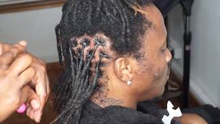 Learn How To • Interlock Dreadlocks Using A Crochet Needle • Loc Maintenance Tutorial [upl. by Namyh571]