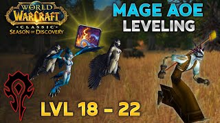 SoD  FASTEST Mage AoE Leveling Guide 1822 Horde [upl. by Olegna796]