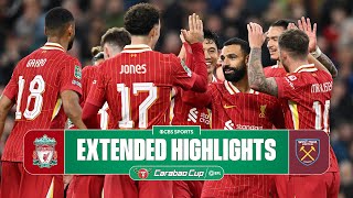 Liverpool vs West Ham Extended Highlights  Carabao Cup  CBS Sports Golazo [upl. by Idarb20]