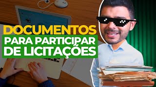 DOCUMENTOS NECESSÁRIOS PARA PARTICIPAR DE LICITAÇÃO [upl. by Eninnaej]