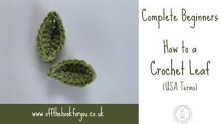 Easy Crochet Leaf  Beginners [upl. by Ecire]