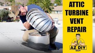 Attic Vent Turbine Repair [upl. by Ozzie196]