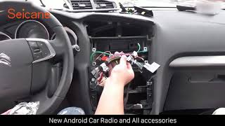 How to remove and upgrade radio to the 121 inch Android GPS Car Radio for Citroen C4L Installation [upl. by Oirad240]