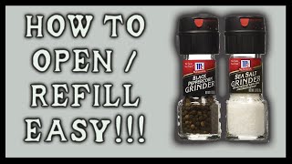 Easiest Way to Open and Refill McCormick Pepper Grinder  Salt Grinder [upl. by Keldah577]