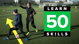 LEARN 50 MATCH SKILLS  Awesome football skills tutorial [upl. by Swartz]