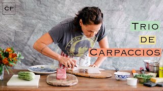 Trio de Carpaccios  Na Cozinha com Carolina [upl. by Banwell]