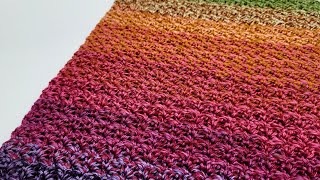 EASY Crochet Stitch For Blankets and Scarfs  Beginner Crochet  Thicket Stitch [upl. by Earas285]