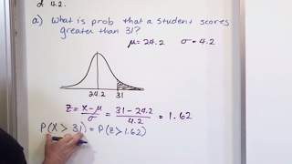 Lesson 15  Finding Probability Using a Normal Distribution Part 4 [upl. by Nnaeerb]