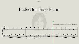 Faded  EasyPiano Version [upl. by Fabozzi]