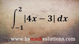 Definite Integral with Absolute Value Example [upl. by Benzel]