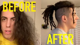 DREADLOCK TUTORIAL │ How To Dreadlock Straight Hair at HOME MENS DREADLOCK STYLE [upl. by Ellenwahs267]