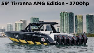 Cigarette AMG Tirranna 59 Racing Boat  2700HP  VIDEO [upl. by Yle466]