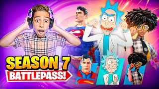 NEW SEASON 7 BATTLEPASS in FORTNITE RICK amp MORTY  SUPERMAN  Royalty Gaming [upl. by Heid]