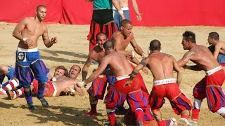 Calcio Storico Fiorentino ROSSI vs AZZURRI Florence Tuscany Italy Europe [upl. by Fariss]