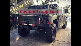 Humvee Build  Custom 4 door Humvee troop seats [upl. by Raimondo]