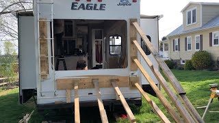 Repairing Water Damage  RELAMINATING  Jayco Eagle [upl. by Arok]