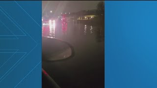 Ramp closed at I285 at Buford Highway after flooding in the area [upl. by Mayfield]