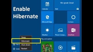 How to Enable Hibernate in windows 10  Howtosolveit [upl. by Eihcir348]