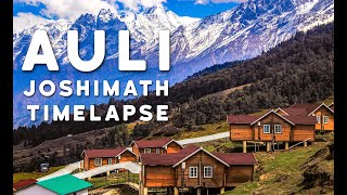 Auli Uttarakhand  Joshimath  Ski destination  Timelapse [upl. by Ahseinek]