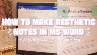 DIGITAL NOTE TAKING USING MS WORD I How to take aesthetic notes using Microsoft word [upl. by Adaurd]