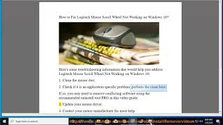 Fix Logitech Mouse Scroll Wheel Not Working on Windows 10 [upl. by Areic]