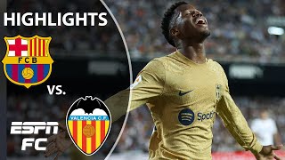 Valencia vs Barcelona  LaLiga Highlights  ESPN FC [upl. by Orford]