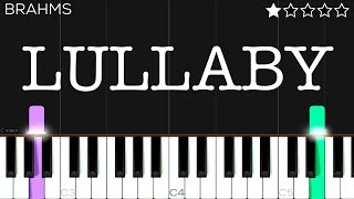 Johannes Brahms  Lullaby  EASY Piano Tutorial [upl. by Aiksa]