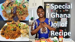 👀 How to make special Ghana Jollof  become a jollof EXPERT in One Video [upl. by Goeselt534]