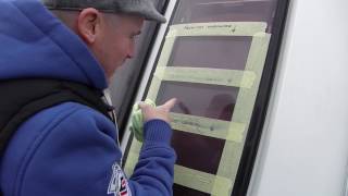 Removing scratches from caravan windows [upl. by Ardnosac]