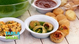 Pani Puri  Golgappa Recipe Mumbai Pani Puri Roadside Recipe by Tarla Dalal [upl. by Suirrad]